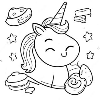 Einhorn Essen Ausmalbild | Einhorn Essen Ausmalbild