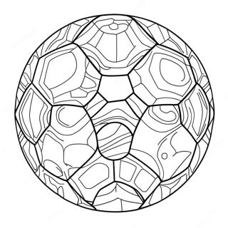 Bunter Fußball Ausmalbild | Sportbälle Ausmalbild