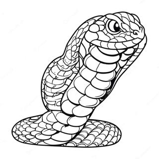 Bunte Viper beim Gleiten Ausmalbild | Viper Ausmalbild