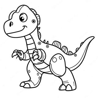 Roboter-Dinosaurier Ausmalbild | Roboter-Dinosaurier Ausmalbild