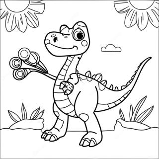 Fiercer Roboter-Dinosaurier Ausmalbild | Roboter-Dinosaurier Ausmalbild