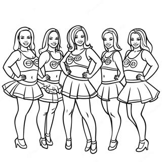 Steelers Cheerleader Ausmalbild | Steelers Ausmalbild
