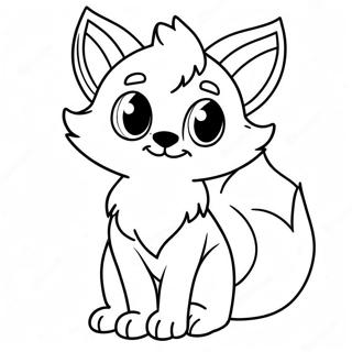 Niedlicher Anime Furry Fuchs Ausmalbild | Anime Furry Ausmalbild