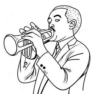 Jazz Trompeter Ausmalbild | Trompete Ausmalbild