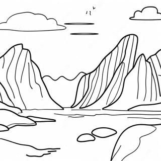 Antarktis Landschaft Ausmalbild | Antarktis Ausmalbild