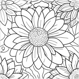 Chrysanthemenblume Ausmalbild | Chrysantheme Ausmalbild