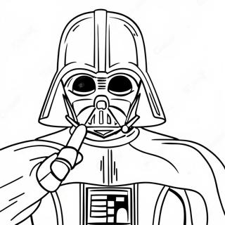 Darth Vader mit Lichtschwert Ausmalbild | Lego Star Wars Ausmalbild