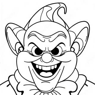 Gruselige Killer Klowns Ausmalbild | Killer Clowns Ausmalbild
