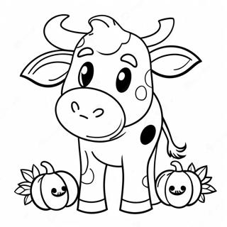 Halloween Kuh Ausmalbild | Halloween Kuh Ausmalbild