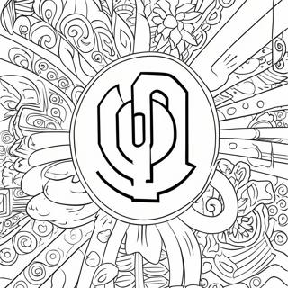 Oklahoma Sooners Logo Ausmalbild | Oklahoma Sooners Ausmalbild