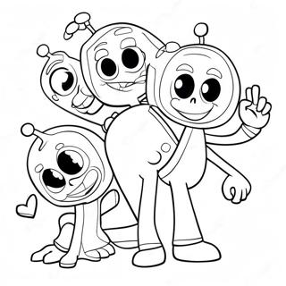Numberjacks Ausmalbild | Zahlenhelden Ausmalbild