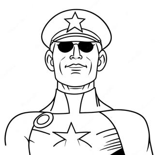 Captain Man Ausmalbild | Kapitan Mann Ausmalbild