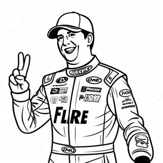 Kyle Busch im Siegerkreis Ausmalbild | Kyle Busch Ausmalbild