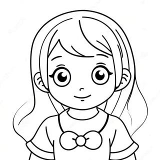 Niedlicher Anya Anime Charakter Ausmalbild | Anya Anime Ausmalbild