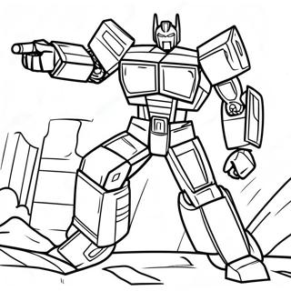 Coole Jazz Transformers in Aktion Ausmalbild | Jazz Transformatoren Ausmalbild