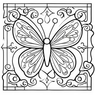 Schmetterling Buntglas Ausmalbild | Schmetterling Buntglas Ausmalbild
