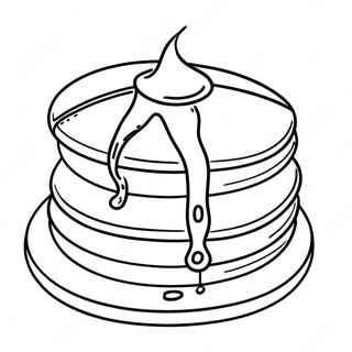 Pfannkuchenstapel Ausmalbild | Pfannkuchen Ausmalbild