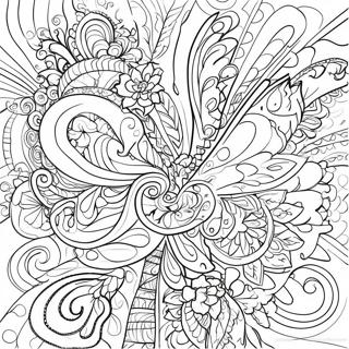 Abstraktes digitales Kunst Ausmalbild | Digitale Kunst Ausmalbild