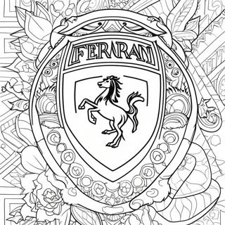 Ferrari-Logo Ausmalbild | Ferrari Ausmalbild
