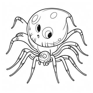 Halloween-Spinnen-Ausmalbild | Halloween-Spinne Ausmalbild