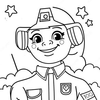 Sonniger Starscout Ausmalbild | Sonnige Sterne Ausmalbild
