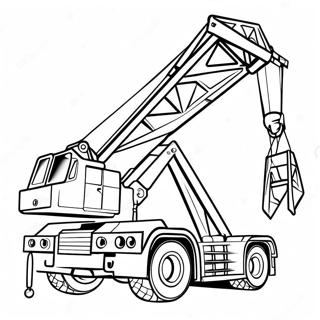Baukranwagen Ausmalbild | Kranwagen Ausmalbild