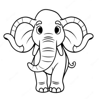 Manny das Mammut Ausmalbild | Eiszeit 3 Ausmalbild