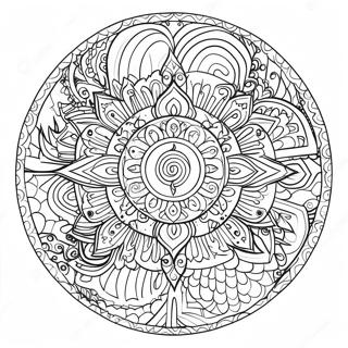 Spirituelles Mandala-Ausmalbild | Spirituell Ausmalbild