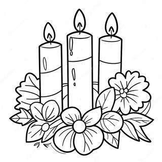 Adventskranz Ausmalbild | Adventskranz Ausmalbild