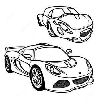 Sportliches Lotus Auto Ausmalbild | Lotus Auto Ausmalbild