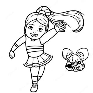 Utah Utes Cheerleader Ausmalbild | Utah Utes Ausmalbild