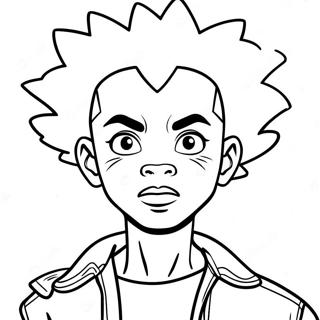 Boondocks-Ausmalbild | Boondocks Ausmalbild