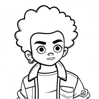 Huey Freeman Boondocks-Ausmalbild | Boondocks Ausmalbild