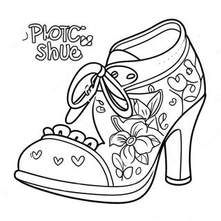 Süße Mädchenschuhe Ausmalbild | Mädchenschuhe Ausmalbild