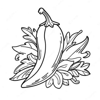 Chili-Pfeffer Ausmalbild | Chili Ausmalbild