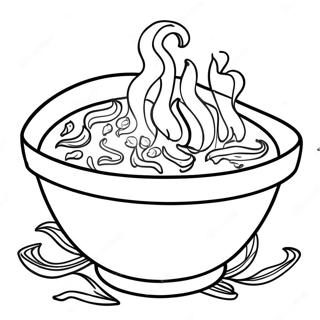 Scharfer Chili-Schüssel Ausmalbild | Chili Ausmalbild