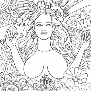 Körperpositivität Affirmation Ausmalbild | Körperpositivität Ausmalbild
