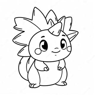 Cyndaquil süßes Ausmalbild | Cyndaquil Ausmalbild