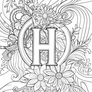 Buchstabe H Ausmalbild | Buchstabe H Ausmalbild