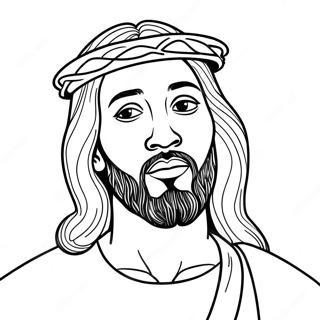 Schwarzer Jesus Ausmalbild | Schwarzer Jesus Ausmalbild