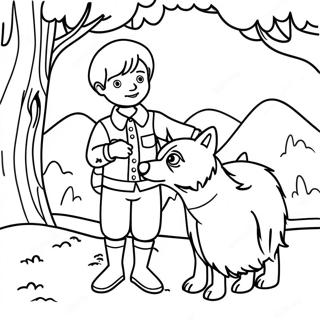 Peter und der Wolf Ausmalbild | Peter und der Wolf Ausmalbild