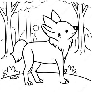 Buntes Peter und der Wolf Szene Ausmalbild | Peter und der Wolf Ausmalbild