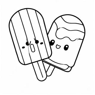 Eis am Stiel Ausmalbild | Eis am Stiel Ausmalbild