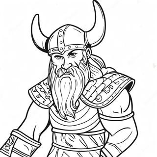 Wikinger Krieger Ausmalbild | Wikinger Ausmalbild