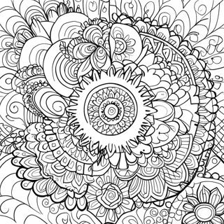 Trippy Chakra Mandala Ausmalbild | Trippy Chakra Ausmalbild