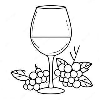 Weinglas Ausmalbild | Wein Ausmalbild