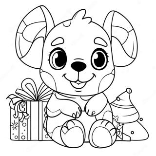 Festliche Weihnachtsstich Dekoration Ausmalbild | Weihnachtsstich Ausmalbild