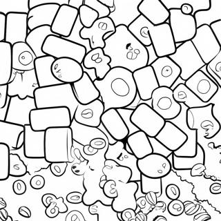 Buntes Sour Patch Candy Ausmalbild | Sauerteig Ausmalbild