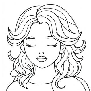 Haare Ausmalbild | Haare Ausmalbild