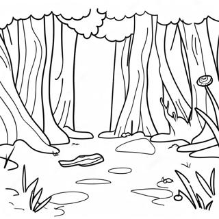 Magischer Wald Ausmalbild | Magischer Wald Ausmalbild